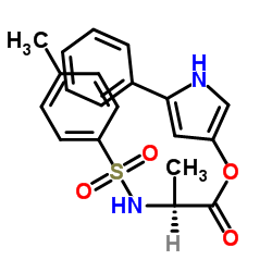 3-(N-对甲磺酰-L-丙氨酰氧基)-5-苯基吡咯结构式