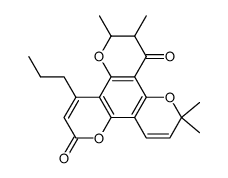 10,11-Dihydro-2,2,10,11-tetramethyl-8-propyl-2H,6H,12H-benzo[1,2-b:3,4-b':5,6-b'']tripyran-6,12-dione structure