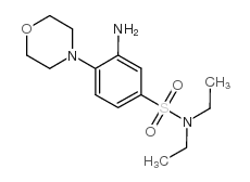 3-氨基-N,N-二乙基-4-吗啉-4-苯磺酰胺结构式