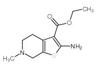 2-氨基-6-甲基-4,5,6,7-四氢噻吩并[2,3-C]吡啶-3-羧酸乙酯结构式