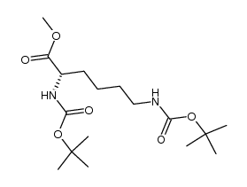 (S)-2,6-双((叔丁氧基羰基)氨基)己酸甲酯结构式