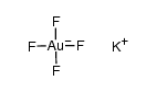 potassium tetrafluoroaurate(III) Structure