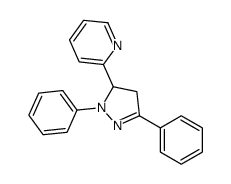 2-(2,5-diphenyl-3,4-dihydropyrazol-3-yl)pyridine结构式