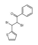 2,3-dibromo-1-phenyl-3-thiophen-2-yl-propan-1-one结构式