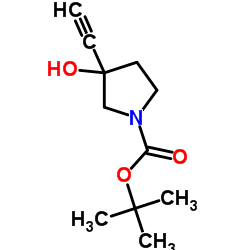 1-Boc-3-ethynyl-3-hydroxypyrrolidine Structure