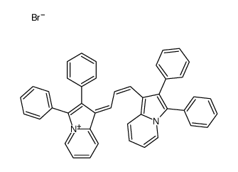 1-[3-(2,3-diphenylindolizin-1-yl)allylidene]-2,3-diphenyl-1H-indolizinium bromide Structure