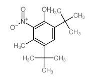 Phenol,4,6-bis(1,1-dimethylethyl)-3-methyl-2-nitro- Structure