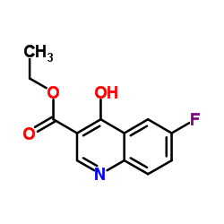 Ethyl 6-fluoro-4-hydroxy-3-quinolinecarboxylate Structure