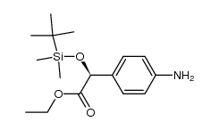 (S)-(4-amino-phenyl)-(tert-butyl-dimethyl-silanyloxy)-acetic acid ethyl ester结构式