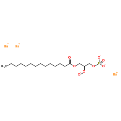 1-肉豆蔻基-2-羟基-sn-甘油-3-磷酸酯(钠盐)结构式
