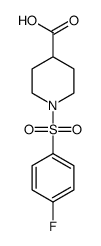 1-[(4-氟苯基)磺酰基] -4-哌啶羧酸结构式