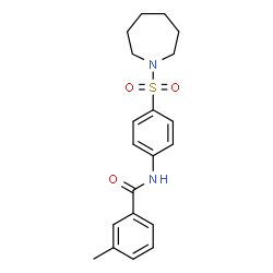 N-[4-(azepan-1-ylsulfonyl)phenyl]-3-methylbenzamide结构式