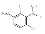 2-CHLORO-6-FLUORO-5-METHYLPHENYLBORONIC ACID Structure