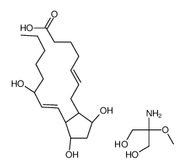 2-amino-2-methoxypropane-1,3-diol,(Z)-7-[(1R,2R,3R,5S)-3,5-dihydroxy-2-[(E,3S)-3-hydroxyoct-1-enyl]cyclopentyl]hept-5-enoic acid Structure
