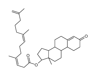 [(17S)-13-methyl-3-oxo-2,6,7,8,9,10,11,12,14,15,16,17-dodecahydro-1H-cyclopenta[a]phenanthren-17-yl] (3E,7E)-4,8,12-trimethyltrideca-3,7,12-trienoate Structure