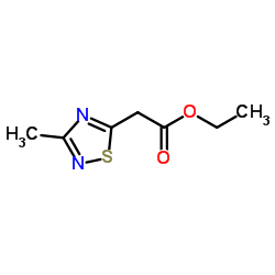 Ethyl (3-methyl-1,2,4-thiadiazol-5-yl)acetate结构式