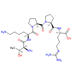 H-Thr-Lys-Pro-Pro-Arg-OH acetate salt Structure