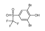 3,5-Dibromo-4-hydroxyphenyl trifluoromethyl sulphone Structure