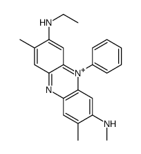 2-N-ethyl-8-N,3,7-trimethyl-10-phenylphenazin-10-ium-2,8-diamine结构式