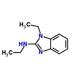 N,1-二乙基-1H-苯并咪唑-2-胺结构式