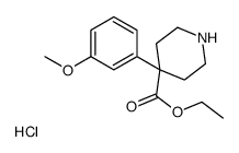 4-(3-METHOXYPHENYL)-4-PIPERIDINECARBOXYLIC ACID ETHYL ESTER HYDROCHLORIDE Structure