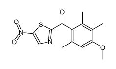 (4-methoxy-2,3,6-trimethylphenyl)-(5-nitro-1,3-thiazol-2-yl)methanone结构式