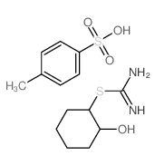 (2-hydroxycyclohexyl)sulfanylmethanimidamide; 4-methylbenzenesulfonic acid结构式