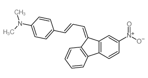 N,N-dimethyl-4-[3-(2-nitrofluoren-9-ylidene)prop-1-enyl]aniline结构式