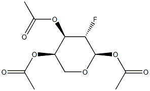 2-Deoxy-2-fluoro-α-D-arabinopyranose triacetate Structure