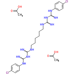 Chlorhexidine diacetate Structure