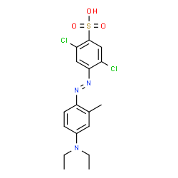2,5-dichloro-4-[[4-(diethylamino)-o-tolyl]azo]benzenesulphonic acid结构式