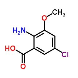 2-Amino-5-chloro-3-methoxybenzoic acid Structure