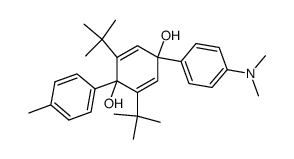 2,6-Di-tert-butyl-4-(4-dimethylamino-phenyl)-1-p-tolyl-cyclohexa-2,5-diene-1,4-diol Structure