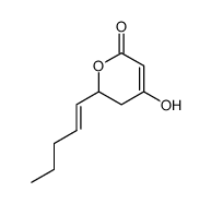 4-Hydroxy-6-(trans-1-pentenyl)-5,6-dihydro-2-pyron Structure