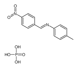 N-(4-methylphenyl)-1-(4-nitrophenyl)methanimine,phosphoric acid Structure