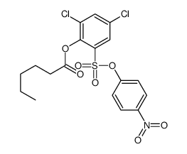 [2,4-dichloro-6-(4-nitrophenoxy)sulfonylphenyl] hexanoate结构式