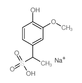 1-(4-hydroxy-3-methoxy-phenyl)ethanesulfonic acid structure