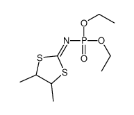N-(4,5-Dimethyl-1,3-dithiolan-2-ylidene)phosporamidic acid O,O-diethyl ester structure