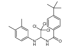 4-tert-butyl-N-[2,2,2-trichloro-1-(3,4-dimethylanilino)ethyl]benzamide结构式