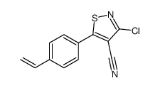 3-chloro-5-(4-ethenylphenyl)-1,2-thiazole-4-carbonitrile Structure
