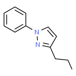 1-苯基-3(或5)-丙基吡唑结构式