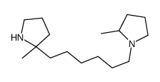 1,2-Bis(2-methyl-1-pyrrolidinyl)hexane结构式