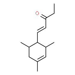 2,4,6-trimethyl-3-cyclohexenyl-4-penten-3-one结构式