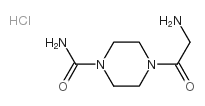 2-氨基-1-(4-氨基甲酰-1-哌嗪)-乙酮盐酸盐结构式