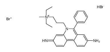 3-(3,8-diamino-6-phenylphenanthridin-5-ium-5-yl)propyl-diethyl-methylazanium,dibromide Structure
