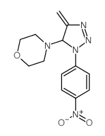 Morpholine,4-[4,5-dihydro-4-methylene-1-(4-nitrophenyl)-1H-1,2,3-triazol-5-yl]- Structure