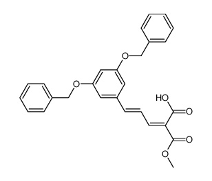(2E,4E)-methyl 2-carboxy-5-(3,5-dibenzyloxyphenyl)penta-2,4-dienoate结构式