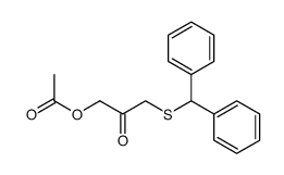 1-acetoxy-3-benzhydrylthio-2-propanone结构式