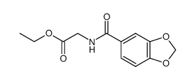 ethyl N-(3,4-methylenedioxybenzoyl)glycinate结构式