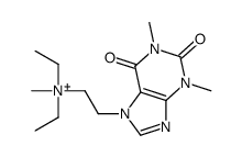 2-(1,3-dimethyl-2,6-dioxopurin-7-yl)ethyl-diethyl-methylazanium结构式
